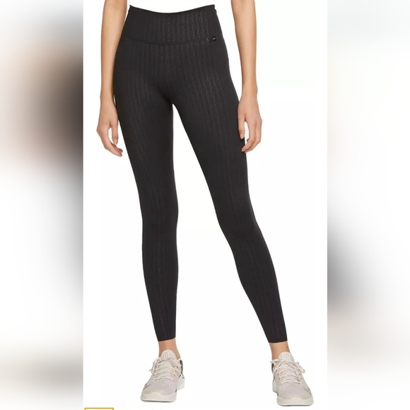 Nike Womens One Luxe Dri Fit Mid Rise Printed Leggings Black Small - Picture 1 of 10